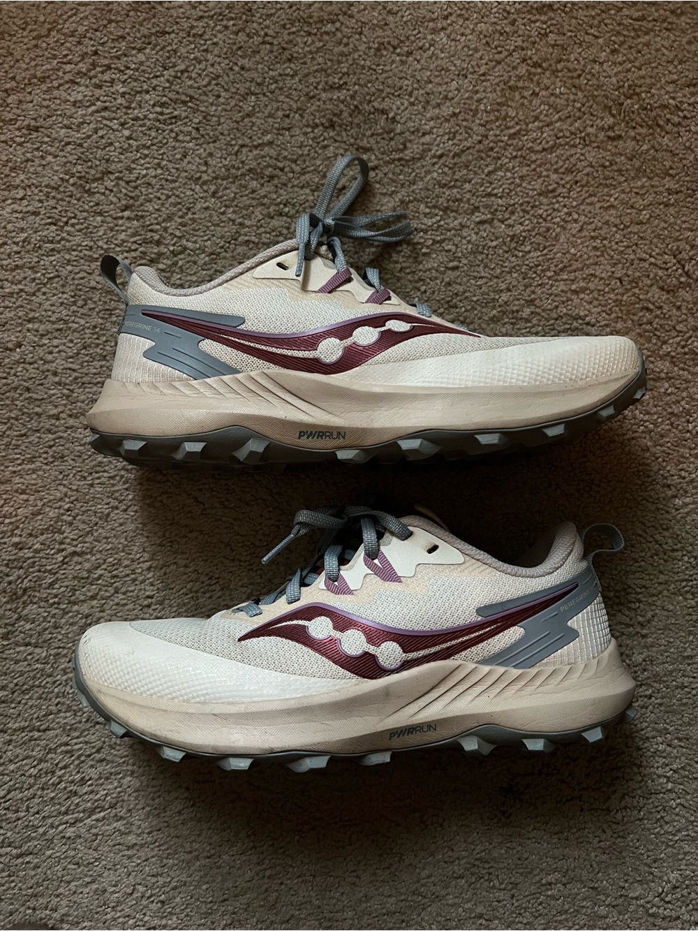 Saucony Trail Running Shoes White, Light Blue, Berry